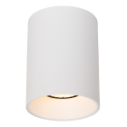 En cylindrisk takspotlight i vit finish visas mot vit bakgrund med inf�lld GU10-ljusk�lla. Elbutik.se erbjuder armaturen f�r stilren och riktad belysning i moderna inomhusmilj�er.
