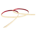 Hide-a-lite Heatstrip LEDstrip 24V IP67 L�pmeter visas utrullad med r�d baksida och lysande LED-del mot vit bakgrund. Den flexibla LED-listen fr�n Elbutik.se �r IP67-klassad f�r installation i fuktutsatta milj�er.