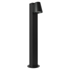 Hide-a-lite Cone G2 GU10 Pollare Svart fr�n Elbutik.se visas frist�ende mot vit bakgrund, med smal svart stolpe och vinklat armaturhuvud f�r riktad belysning av g�ngv�gar och utemilj�er.
