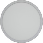 En rund plafond fr�n Elbutik.se visas rakt framifr�n med sl�t, ljus diffusor och m�rk ytterkant. Den diskreta utformningen passar som j�mn allm�nbelysning i exempelvis hall, sovrum eller andra moderna inomhusmilj�er.