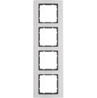 Hager B.3 4-facksram Aluminium/Antracit