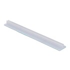 Nexa V�ggh�ngare till skylt 20x20cm visas snett ovanifr�n som en l�ngsmal ljus h�llare mot vit bakgrund. Elbutik.se erbjuder den praktiska v�ggh�ngaren f�r montering och tydlig placering av skyltar p� v�gg.