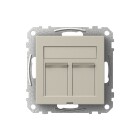 Schneider Electric Exxact Centrumplatta med dammlucka f�r LexCom