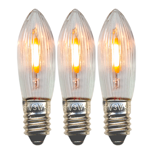 Star Trading Reservlampa Filament 3-pack E10 14-55V