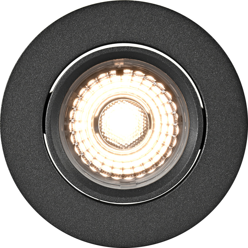 Namron Alfa LED Downlight 360-Tilt Tune 8W 230V Matt Svart