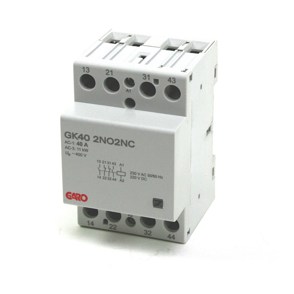 Garo Kontaktorer 4-pol GK40 2NO2NC 230V ACDC