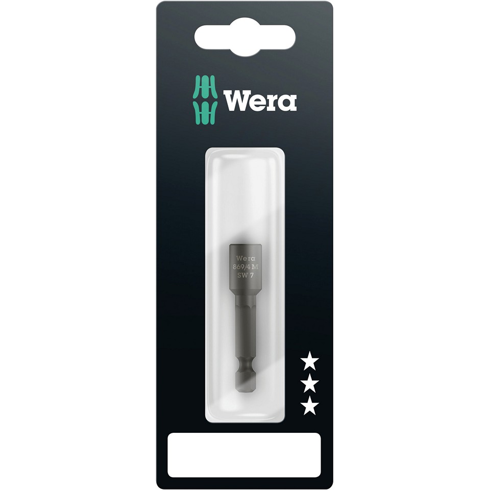 Wera 869/4 SB Hylsmejselinsatser magnetisk 7 x 50 mm