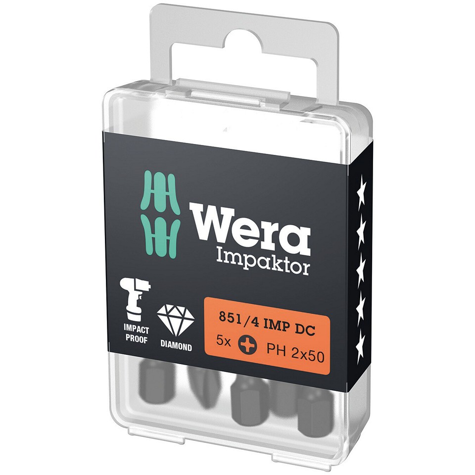 Wera 851/4 IMP DC PH DIY Impaktor PH PH 2 x 50 mm 5 delar