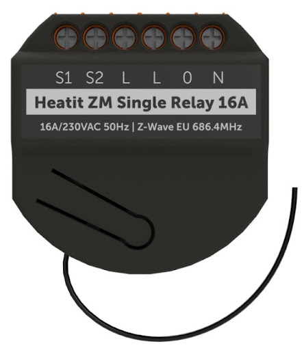 Heatit ZM Single Relä 16A Z-Wave