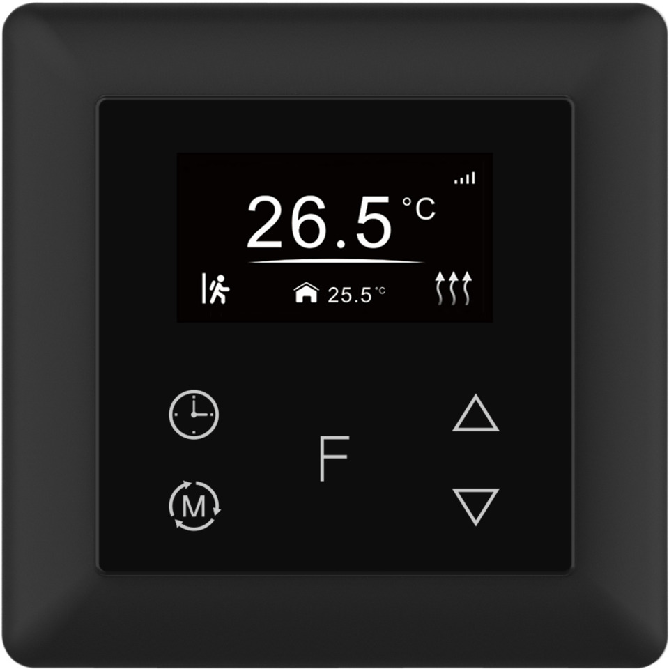 Namron Zigbee Touch Termostat 16A Svart