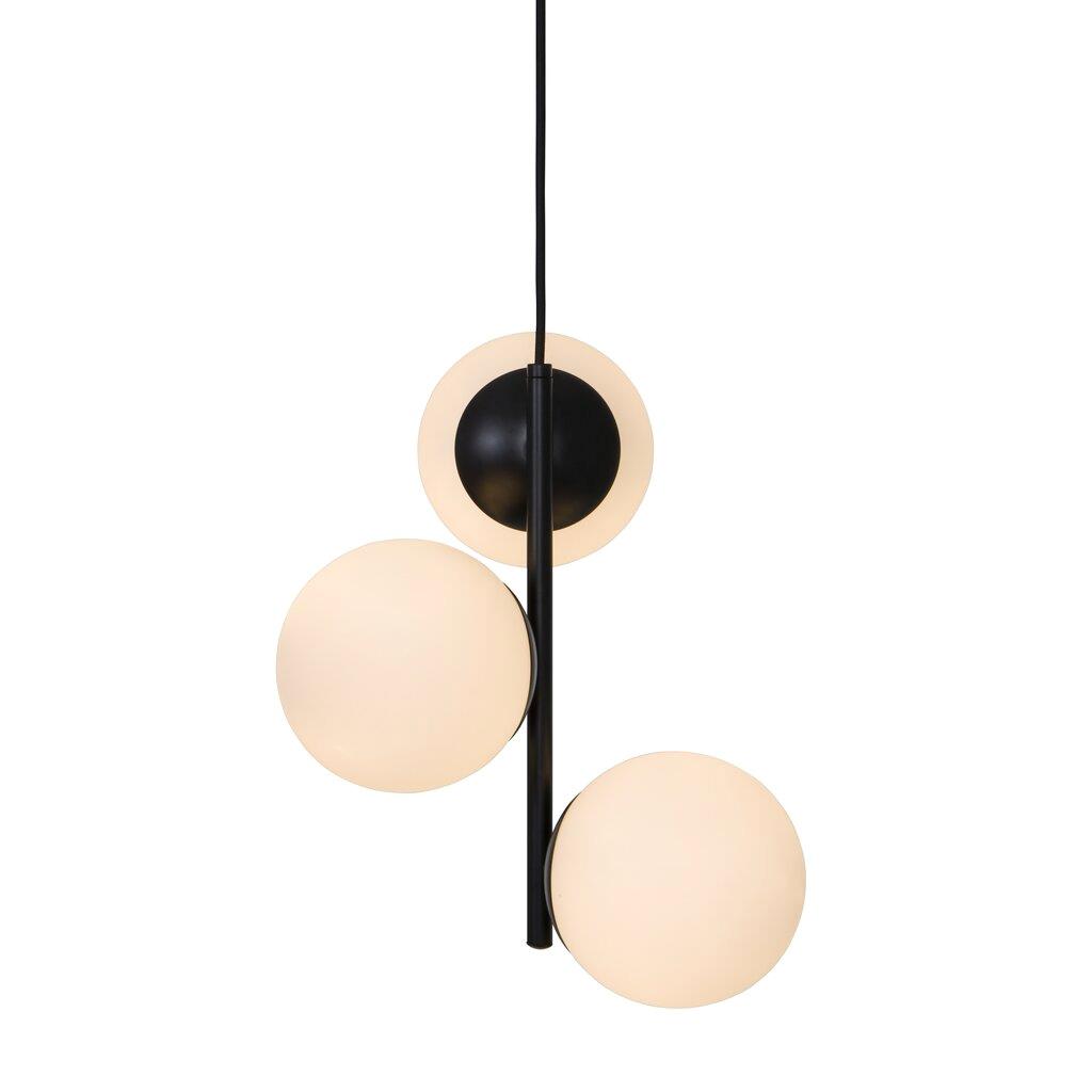 Nordlux Lilly Pendellampa Svart / Opal vit
