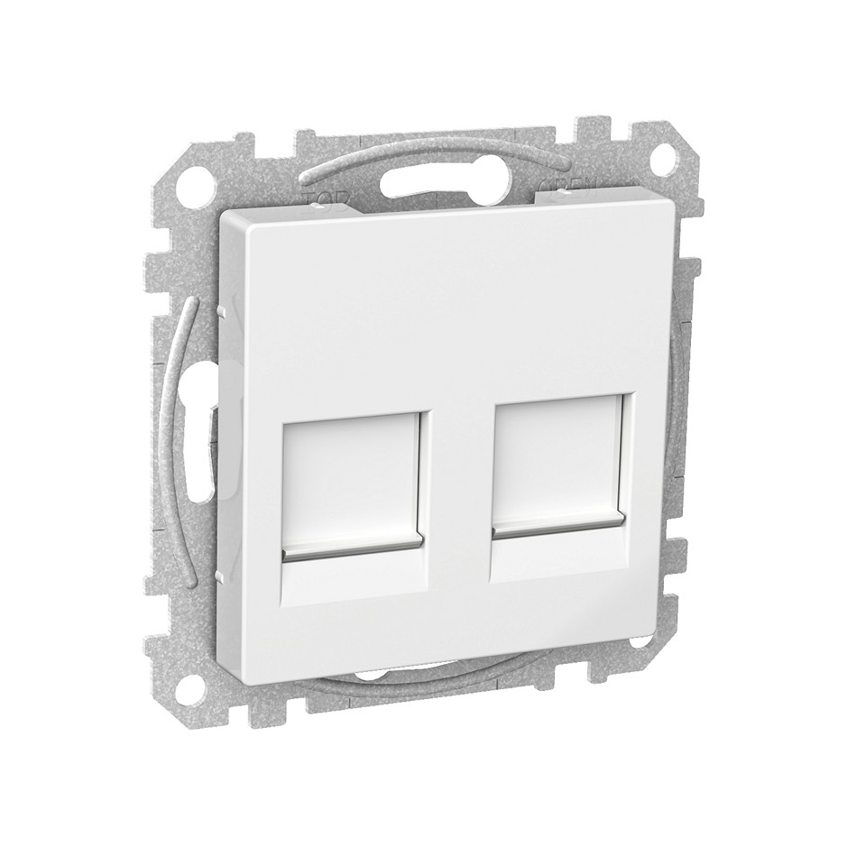 Exxact Centrumplatta Keystone 2×8 Röd insats Vit