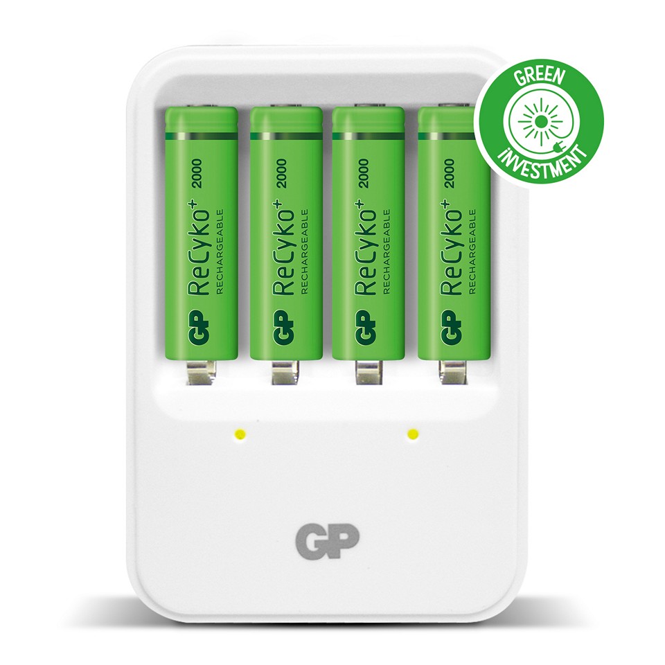 GP ReCyko PB420 Batteriladdare inkl 4st AA 2000mAh batterier