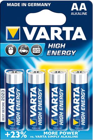 Varta Batteri High Energy Typ AA (LR06) 4st/fp
