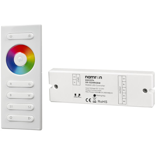 Namron RGBW Controller 12-24VDC med fjärrkontroll