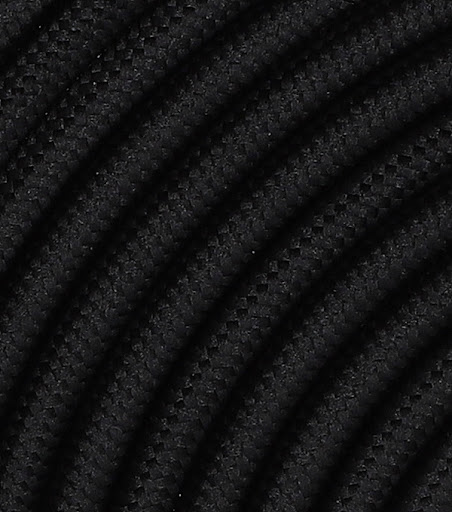 Textilkabel Platt Svart 2x0,75mm² (10.053)