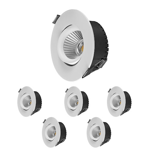 Designlight B-5MW2730-6 Bondy 1 Tilt 6-pack 5,5W 230V Vit