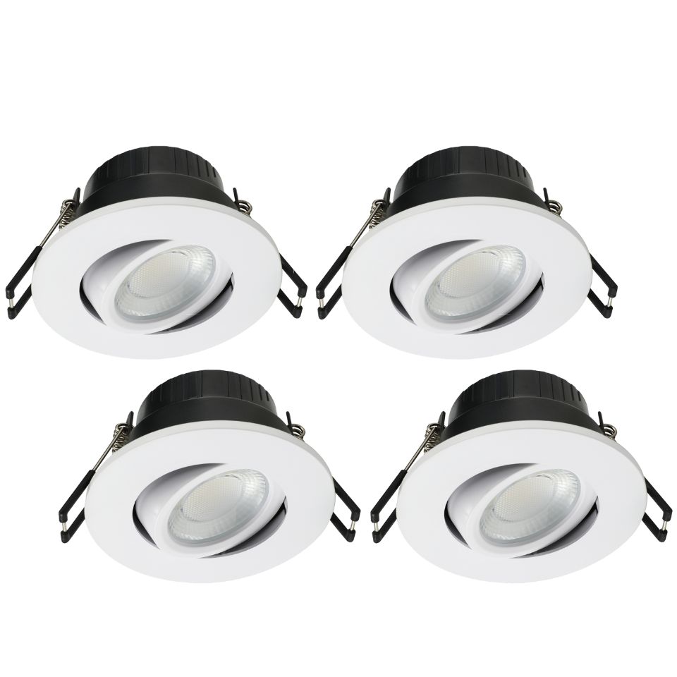 Designlight Cheapy LED Downlight 5W 4CCT 4-pack Vit