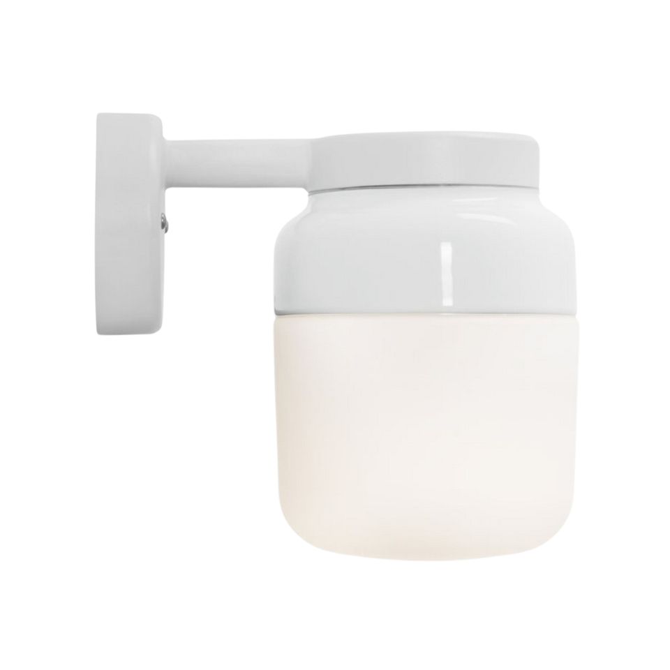 Ifö Ohm Wall 140/205 E27 Matt Opal/Vit