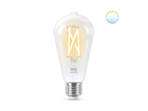 WiZ LED White Filament Klar Edison ST64 6,4W (60W) E27 806lm