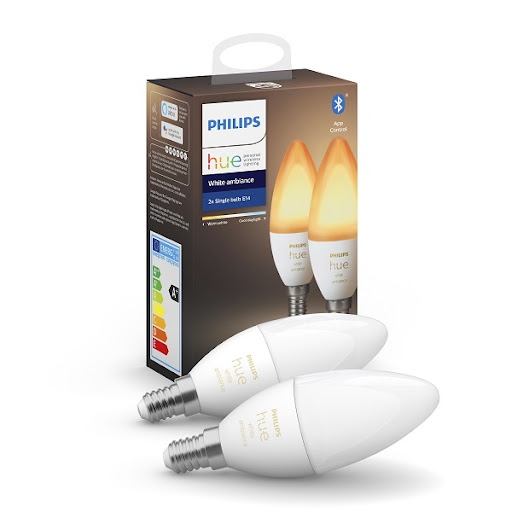 Philips Hue White Ambiance Kron B39 4W 470lm 2200-6500K 2-pa