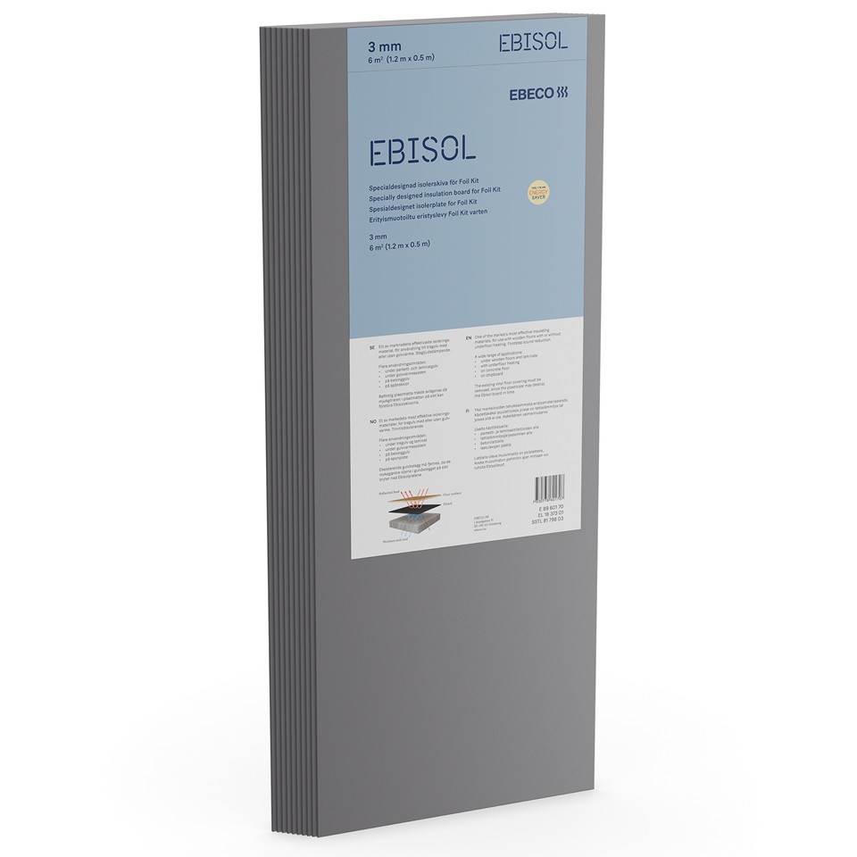 EBECO ISOLERSKIVOR 3MM 6M2 (10ST)