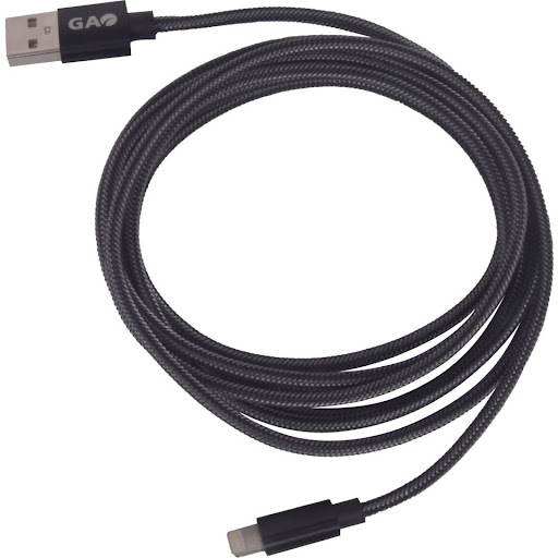 J&EL Laddkabel USB-A Lightning 2m Svart