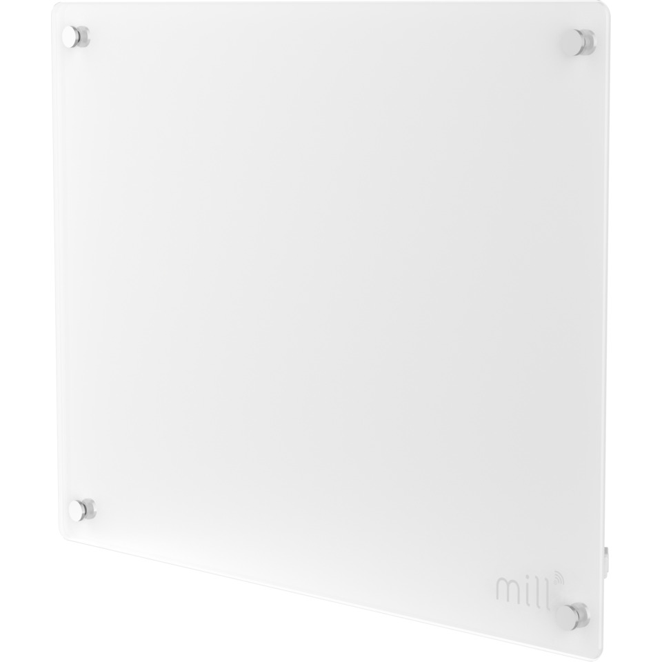 Mill Glass WiFi Panelradiator 400W 230V 507x384x78mm Vit