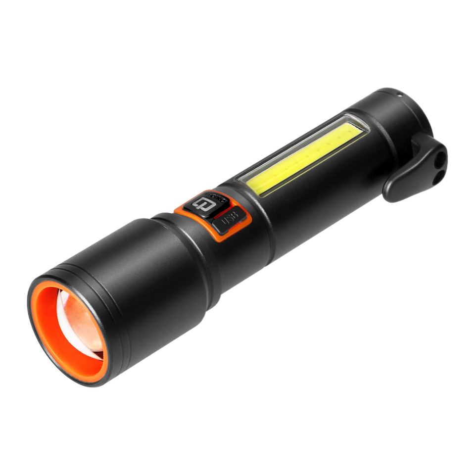 Ficklampa Nödljus LED 270/105lm Bältesskärare Fönsterkross