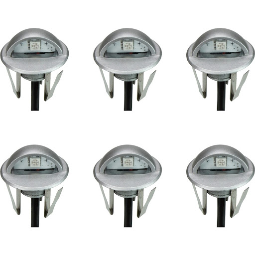 J&EL Trappstegsbelysning LED 12V 6×0,4W RGBW IP65 Dim