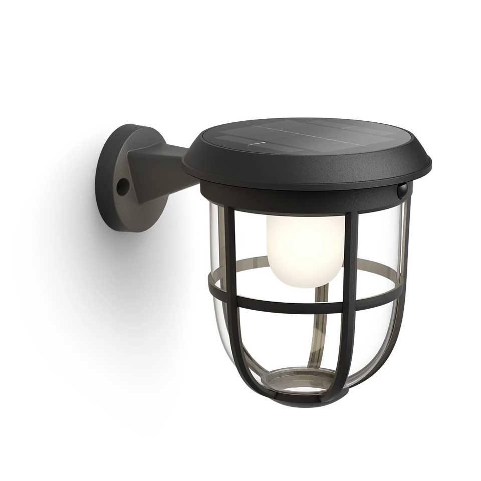 Philips Radii LED Vägglampa 3000K IP44 Svart