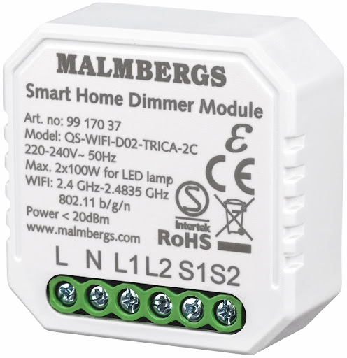 Malmbergs WiFi Smart Krondimmer 2-kanal