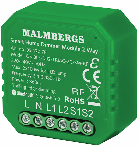 Malmbergs Bluetooth Smart Krondimmer 2-kanal