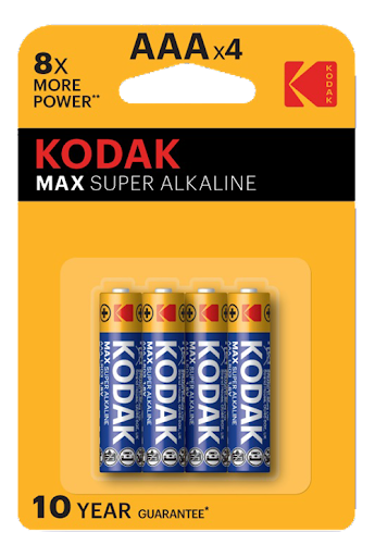 Kodak max alkaliskt batteri AAA 4-pack