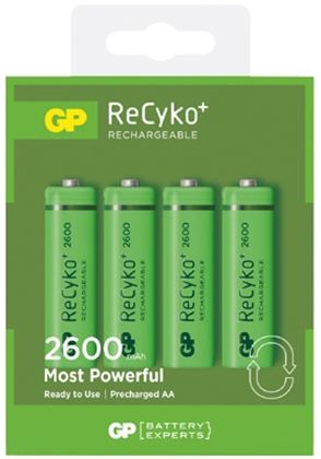 GP Recyko Laddningsbara Batteri 4-pack AA 2600mAh