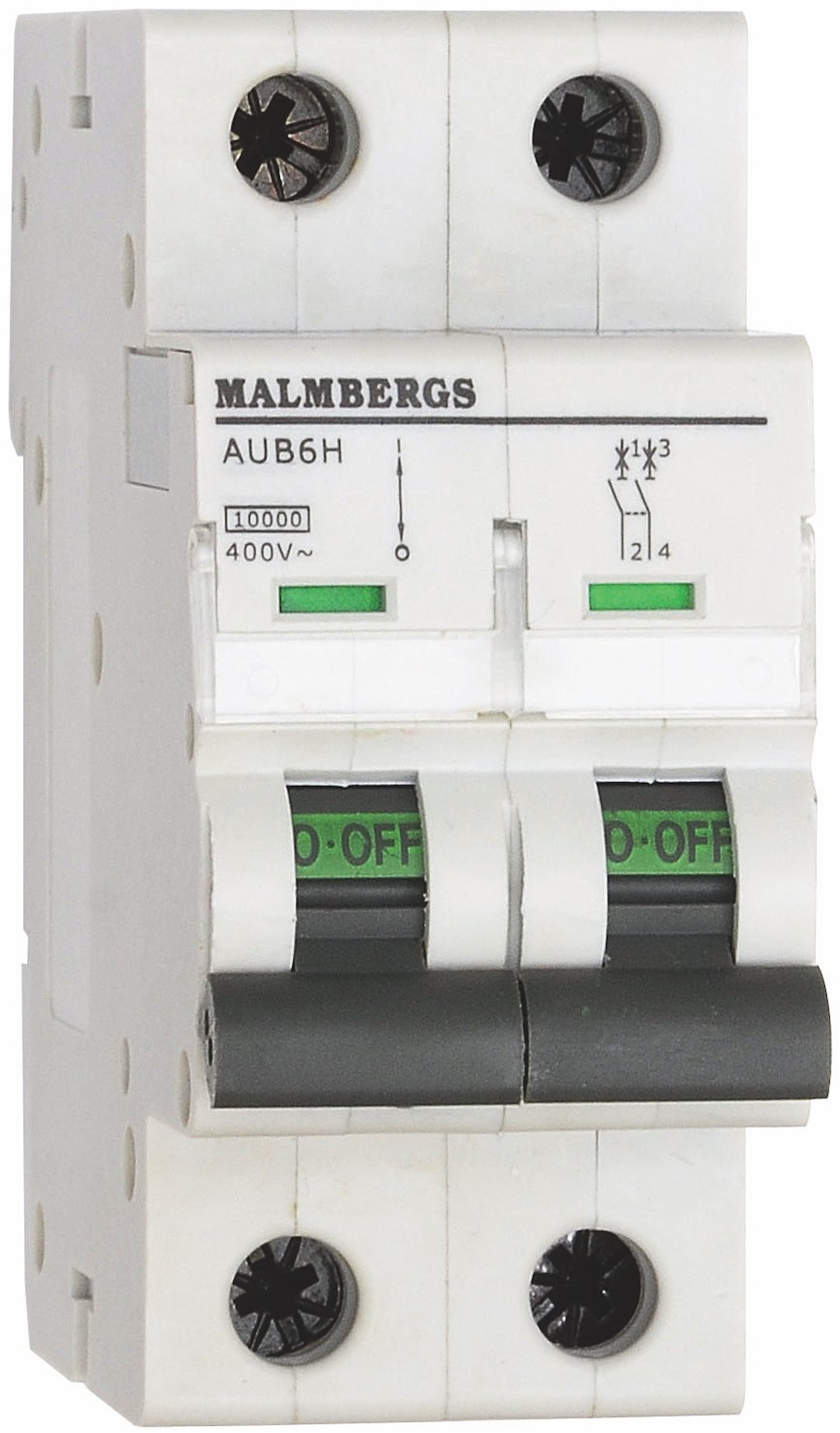 Malmbergs Dvärgbrytare 10A 2-pol B-Typ