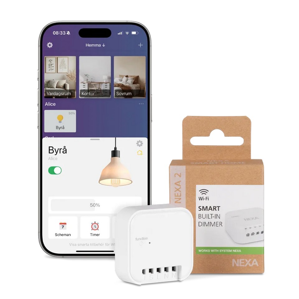 Nexa WBD-01 Inbyggnadsmottagare Dimmer WiFi 1800W
