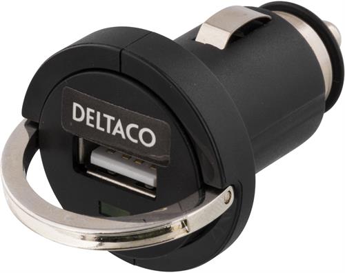 DELTACO billaddare 2,1A 1x USB Type A 12-24V