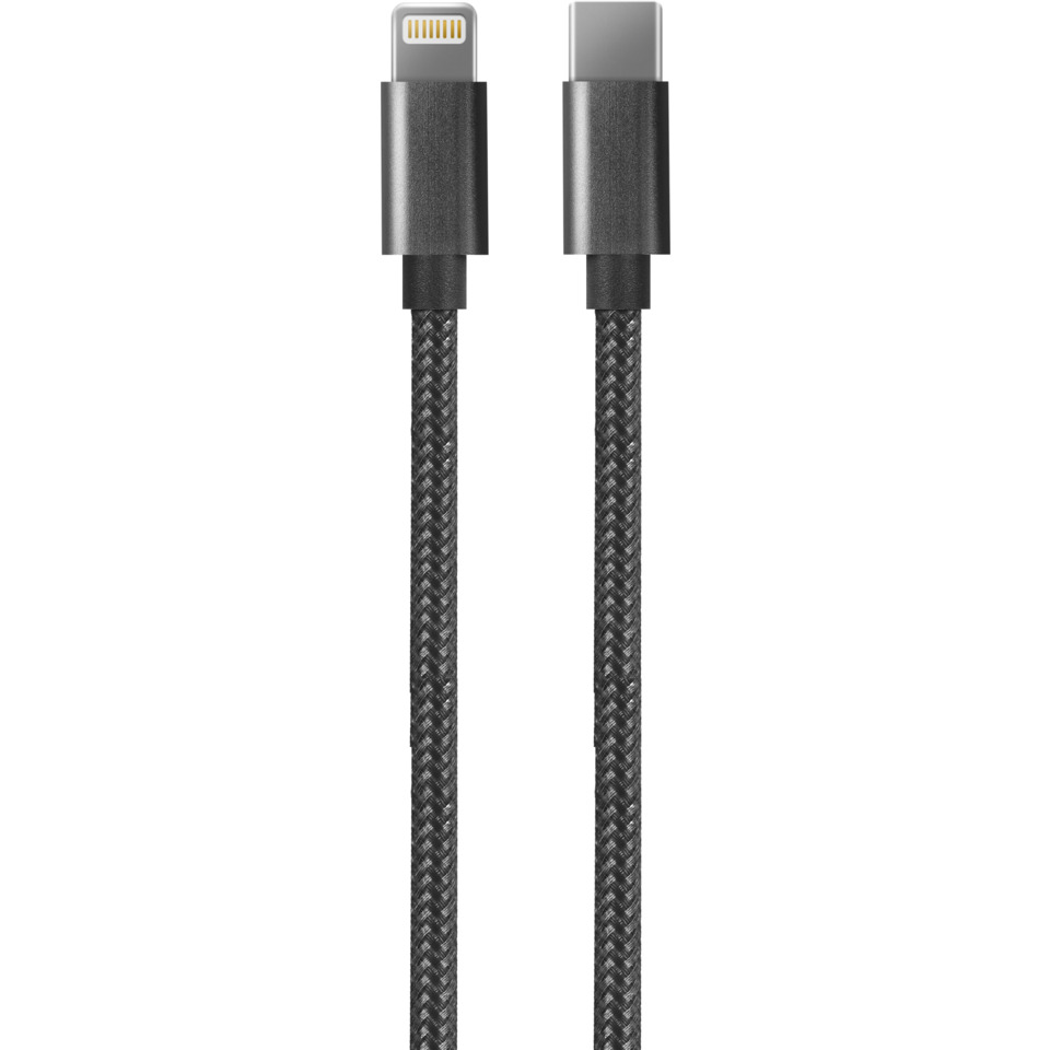 J&EL Laddkabel USB-C till Lightning 1m Svart