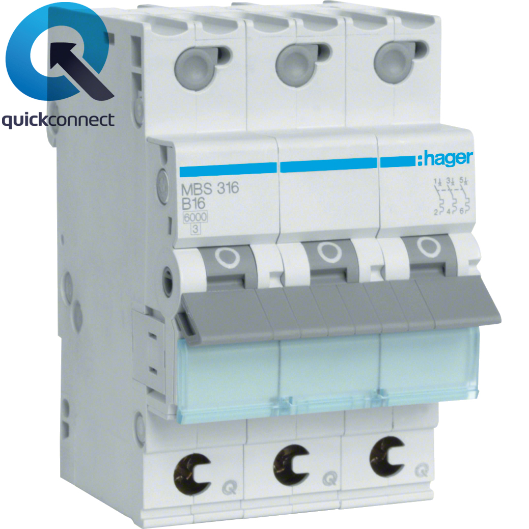 Hager Dvärgbrytare med Bkarakteristik Quick Connect Elbutik.se