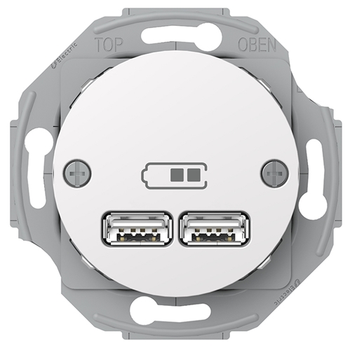 Schneider Electric Renova USB-uttag Vit utan ram